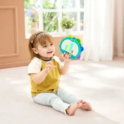 Hape Pixelz Shake & Tap tamburin - musiklegetøj med lys og 3 modes - fra 18 mdr.