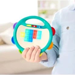 Hape Pixelz Shake & Tap tamburin - musiklegetøj med lys og 3 modes - fra 18 mdr.