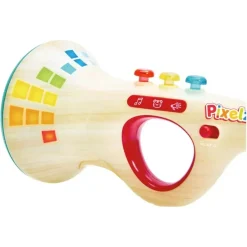 Hape Pixelz trompet med lys, 4 lydtilstande og 5 melodier - 27 cm