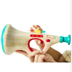 Hape Pixelz trompet med lys, 4 lydtilstande og 5 melodier - 27 cm