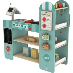 Hape Smart Play legebutik i træ med scanner og kasseapparat - 50 dele - 80x80x31 cm