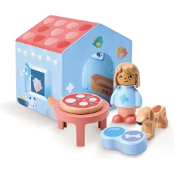 Hape The Tiny House historiebogsæt med hus, figurer og tilbehør - fra 12 mdr.