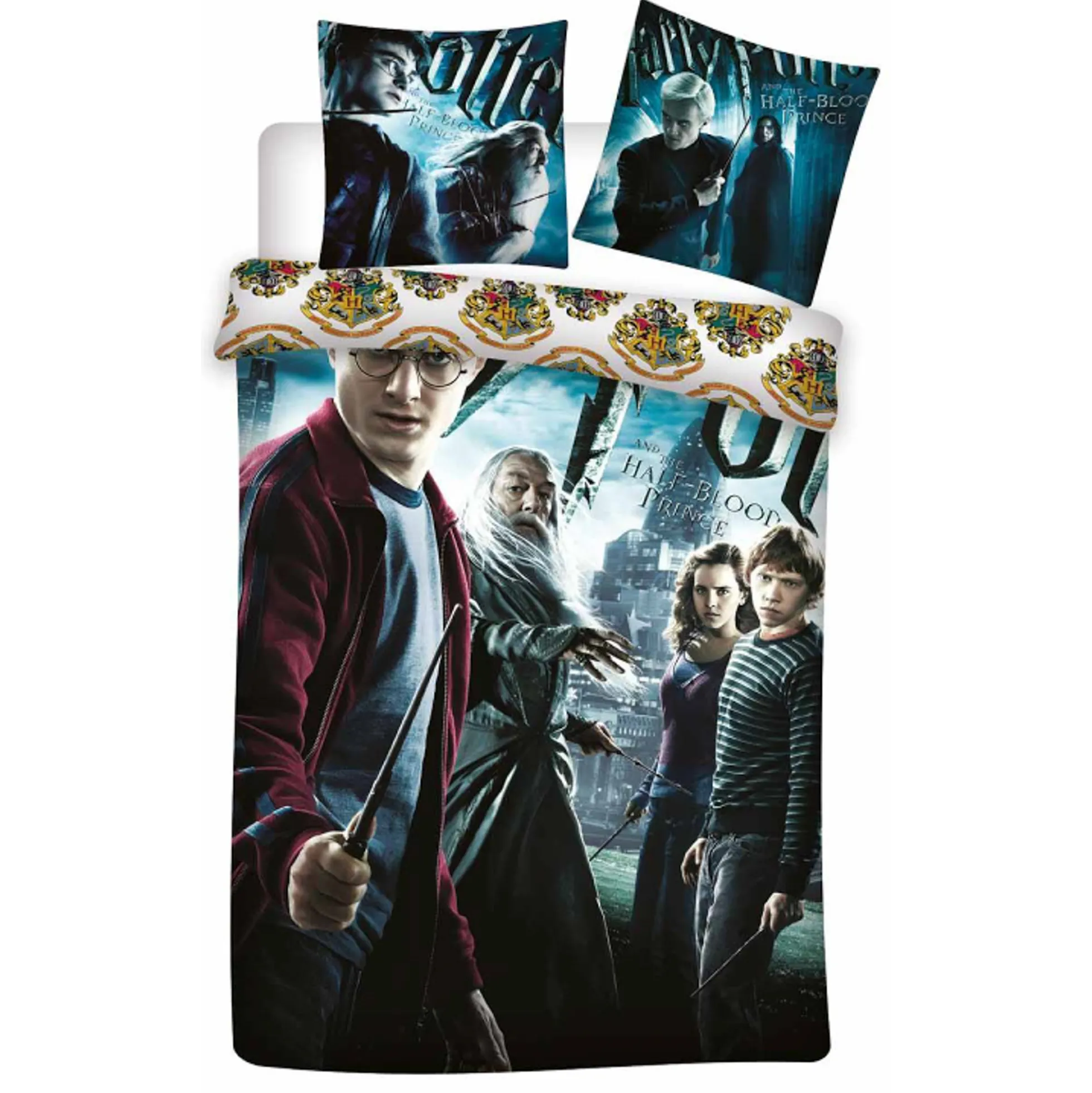 Harry Potter sengetøj - 100% bomuld - Børnesengetøj 140x200 cm - Harry Potter & Dumbledore