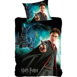 Harry Potter Sengetøj 150x210 cm - Selvlysende sengetøj med harry potter - 2 i 1 design - 100% bomuld