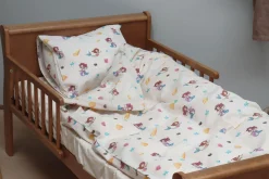 Havfrue sengetøj - 100% bomuld - Babysengetøj 70x100 cm - Hvidt med havfruer