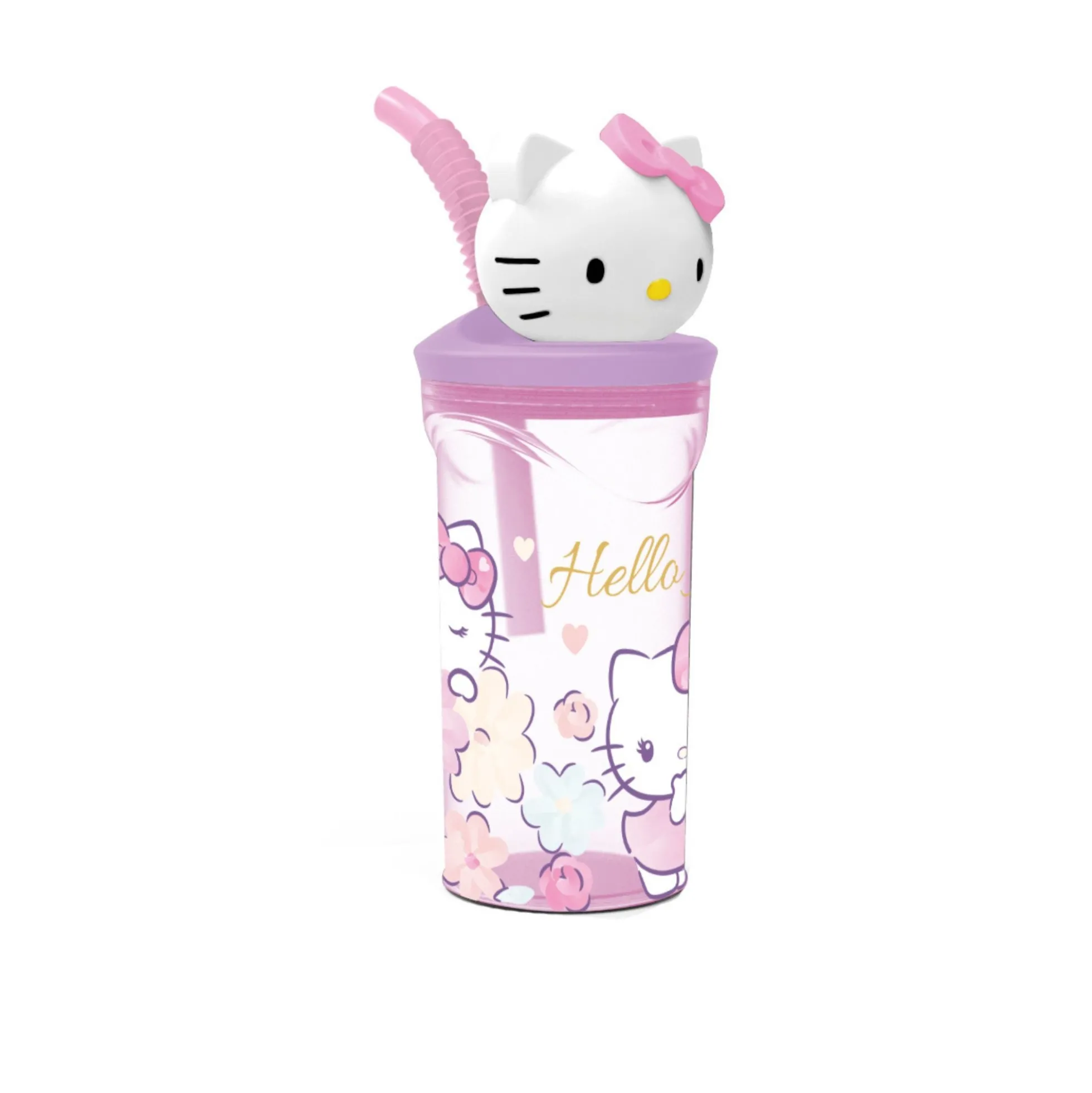 Hello Kitty drikkedunk - Tumbler med sugerør