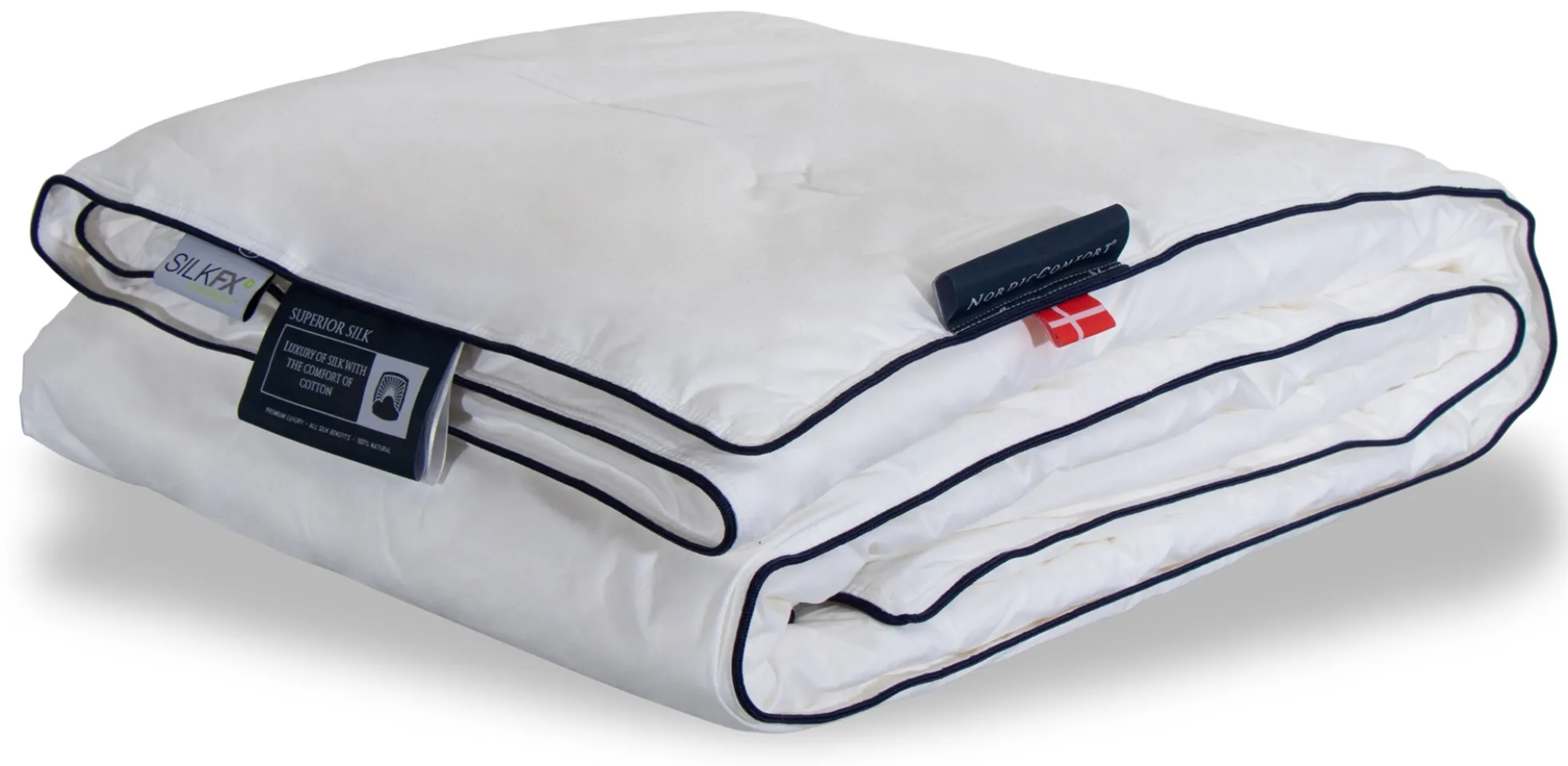 Helårs dobbeltsilkedyne - 100% langfibret mulberry silke - 200x220 cm - Nordic Comfort dobbeltdyne