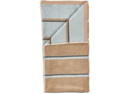Håndklæde - 100% bomuld - Badehåndklæde 70x140 cm - Zone Denmark Sauna - Stribet Camel