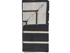 Håndklæde - 100% bomuld - Badehåndklæde 70x140 cm - Zone Denmark Sauna - Stribet Black