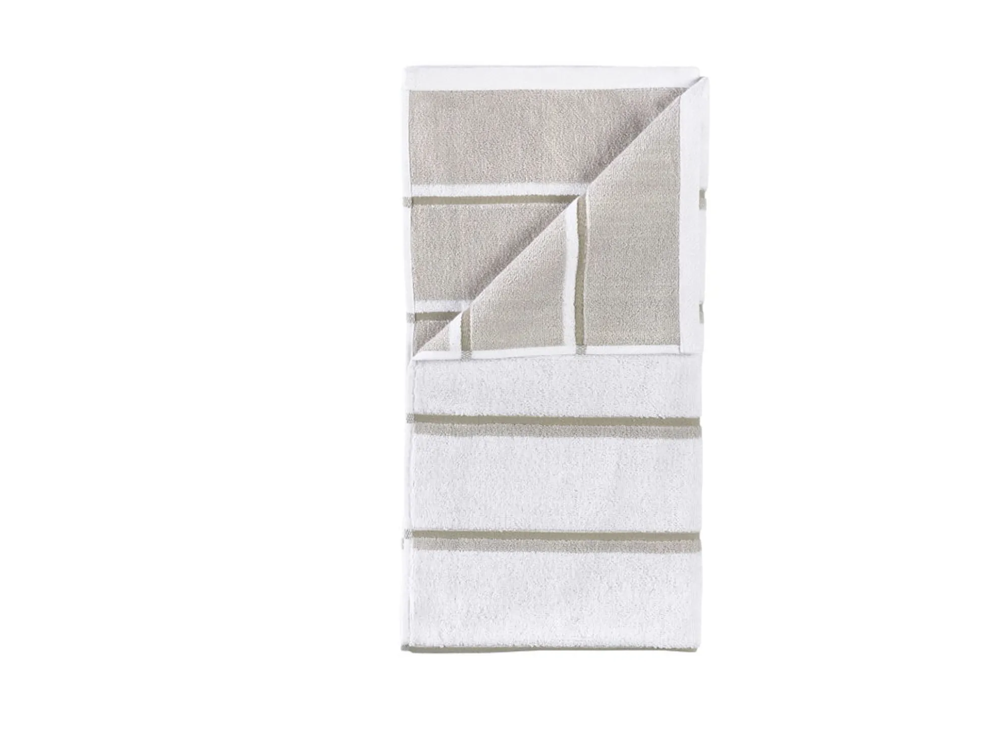 Håndklæde - 100% bomuld - 50x100 cm - Zone Denmark Sauna - Stribet White