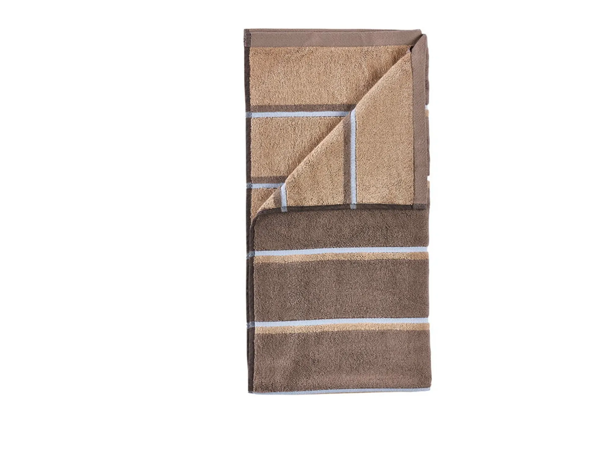 Håndklæde - 100% bomuld - 50x100 cm - Zone Denmark Sauna - Stribet Taupe