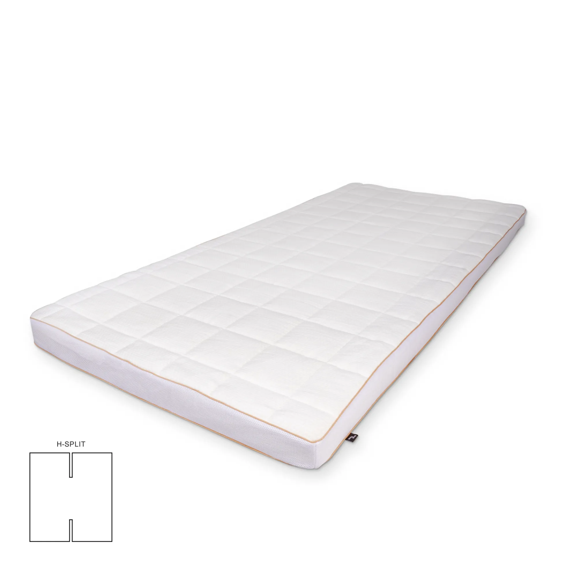 H-split topmadras ekstra længde 180x210 cm 8 cm høj - NASA Memoryskum - Ergonomisk topmadras - Borg Living trykaflastende madras