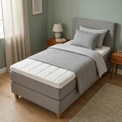 H-split topmadras 180x200 cm 8 cm høj - NASA Memoryskum - Ergonomisk topmadras - Borg Living trykaflastende madras