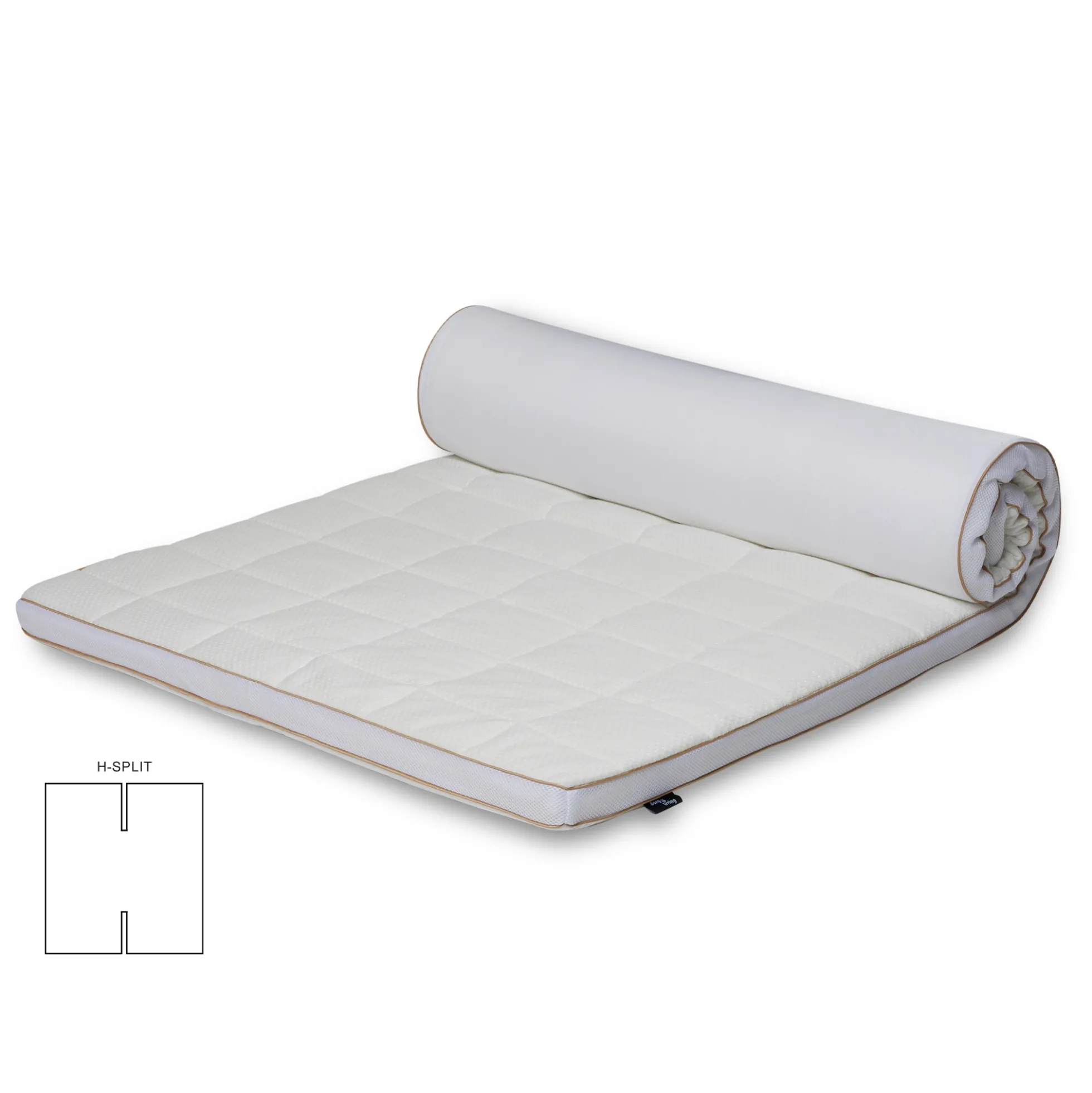H-Split Topmadras - 180x200 cm 5 cm høj - NASA Memory Skum - Borg Living - Ergonomisk topmadras