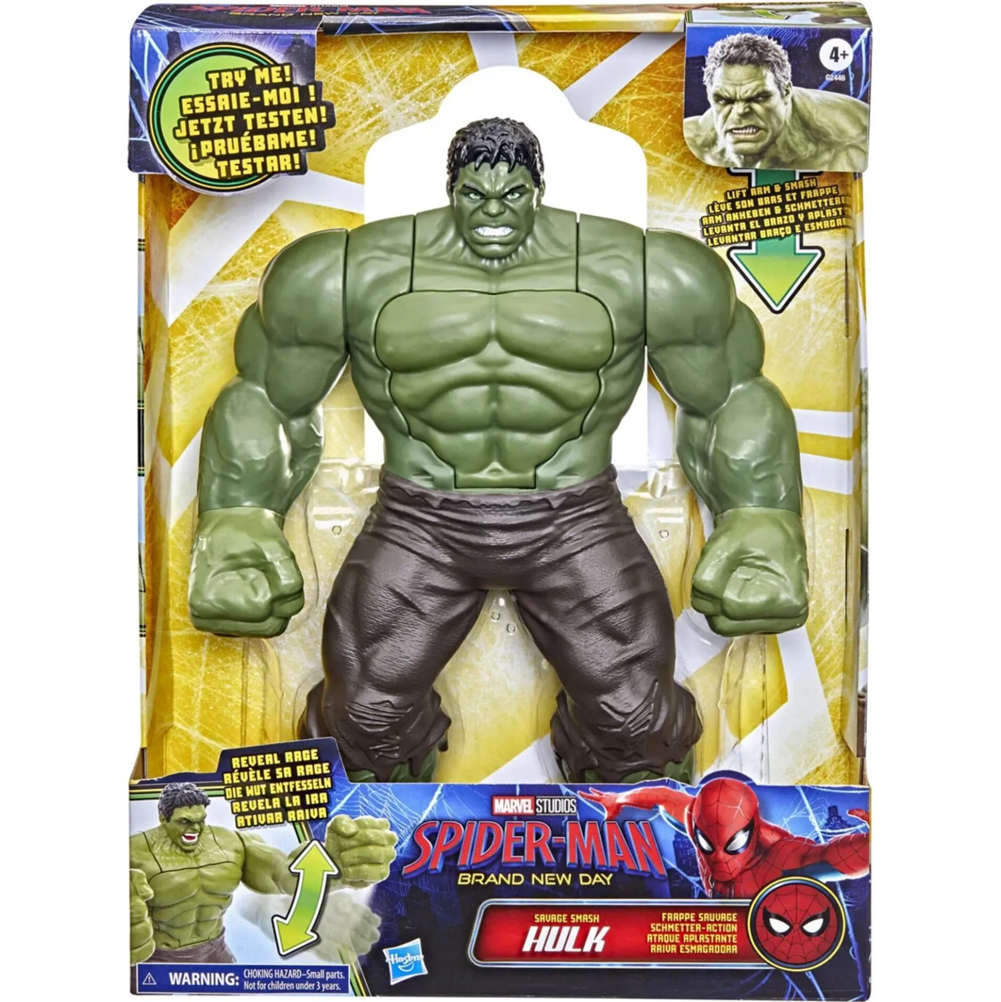 Hulk Savage Smash actionfigur med skiftende ansigt og smash funktion - 30 cm