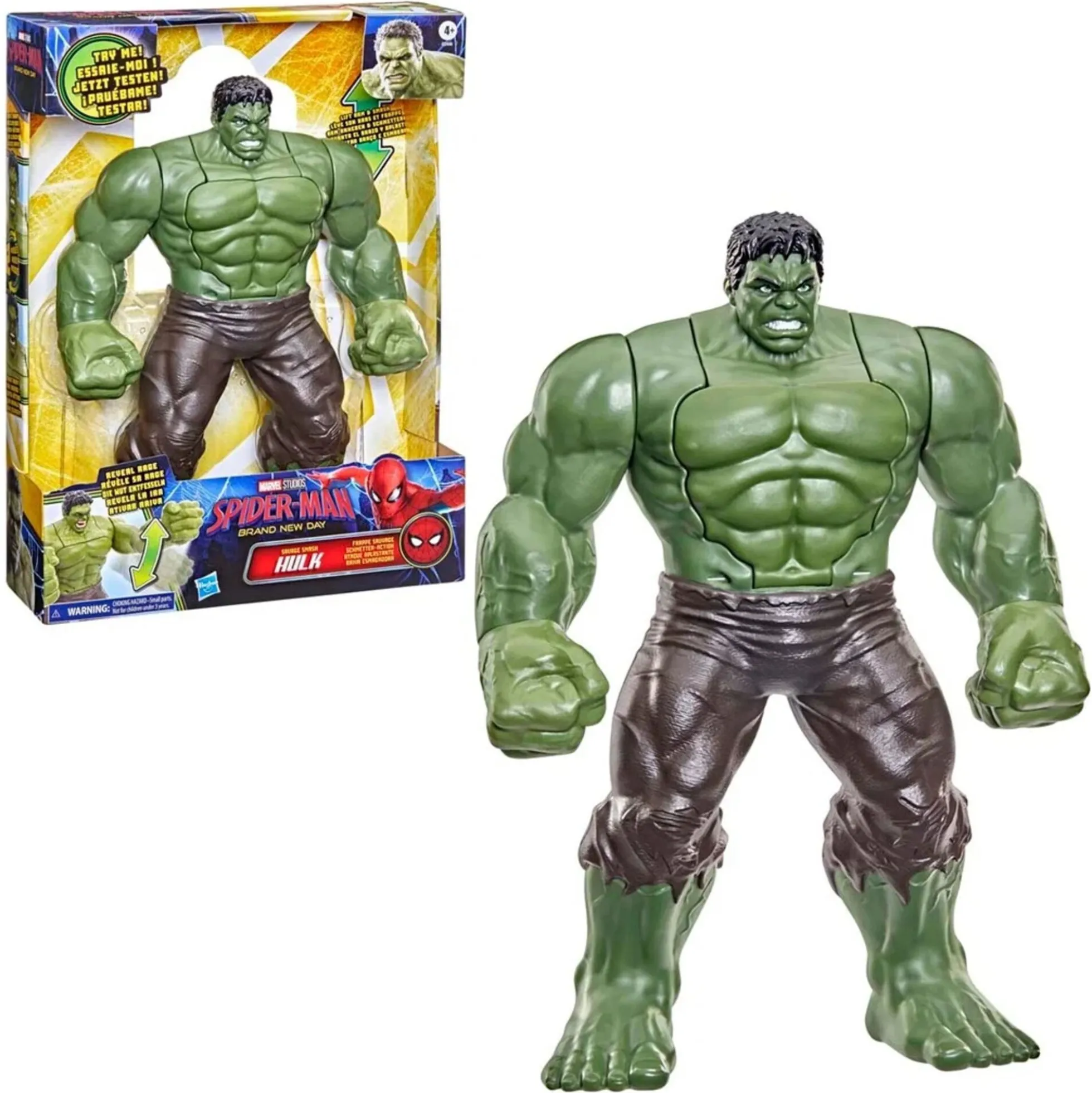 Hulk Savage Smash actionfigur med skiftende ansigt og smash funktion - 30 cm