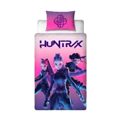 Huntrix sengetøj - 100% bomuld - Børnesengetøj 140x200 cm - KPop Demon Hunters