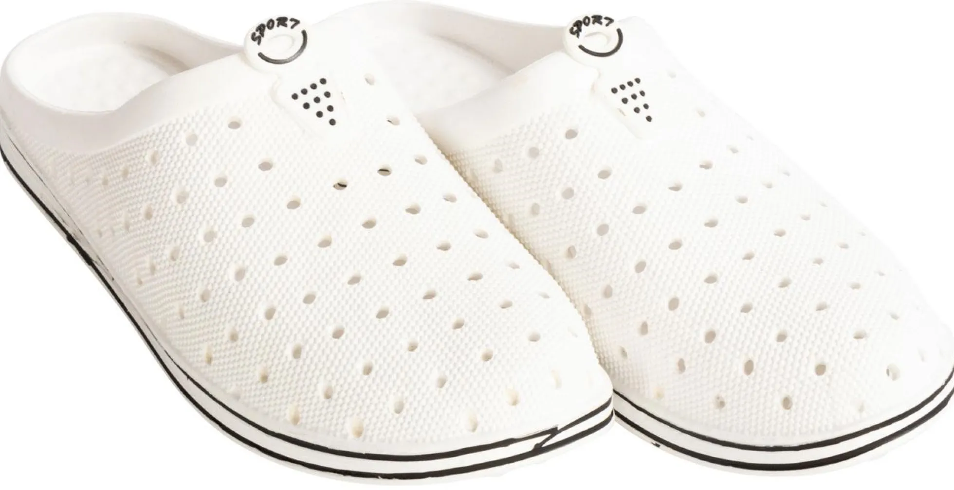 Hvide Crocs sko - Str. 36/37 - Unisex - Letvægtssko til fritidsbrug