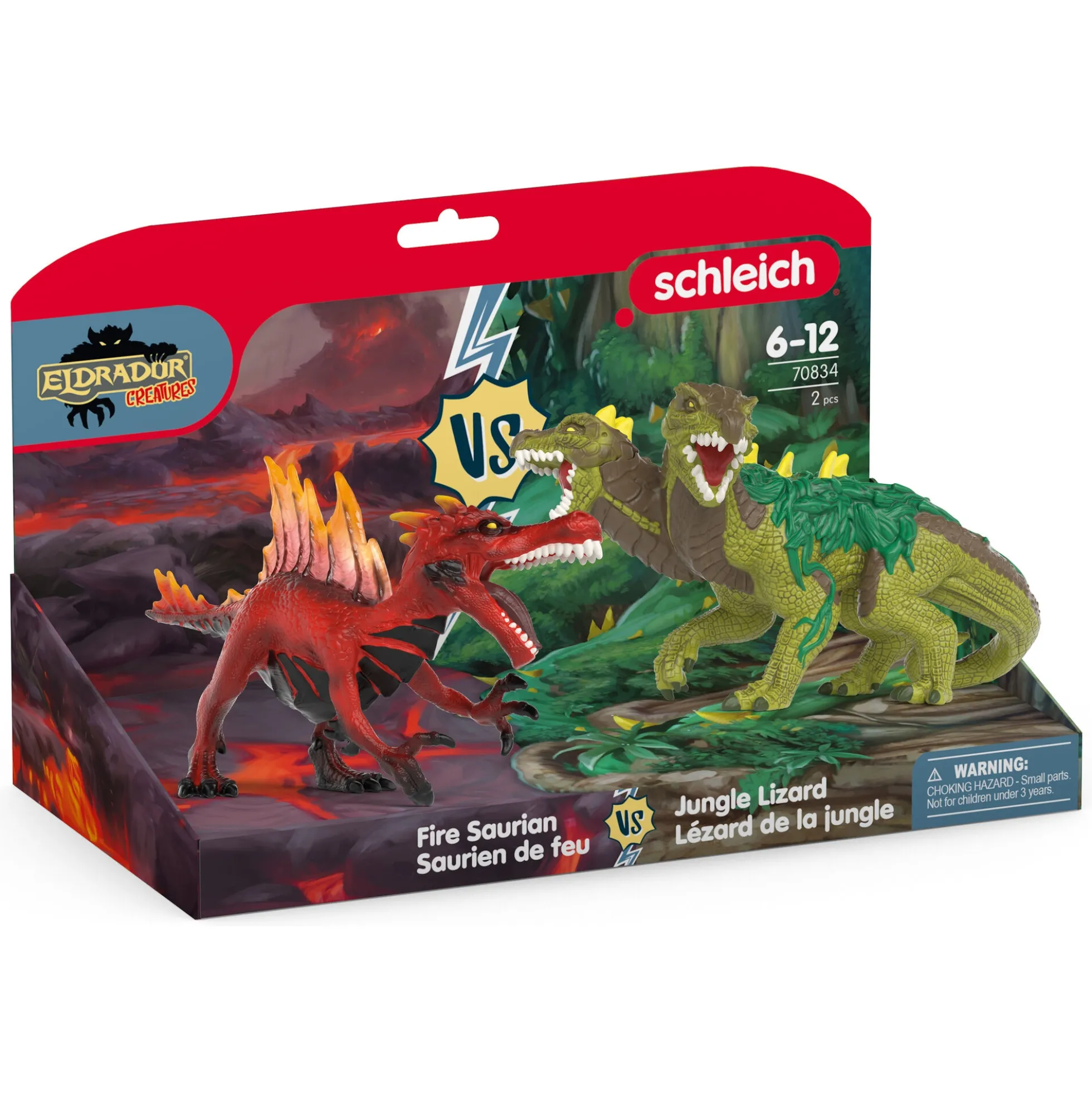 Ild saurian vs. Jungle øgle - 70834 - Schleich Eldrador