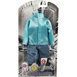 Jack dukketøj - Skinnende blå jakke og jeans - til 29 cm dukker