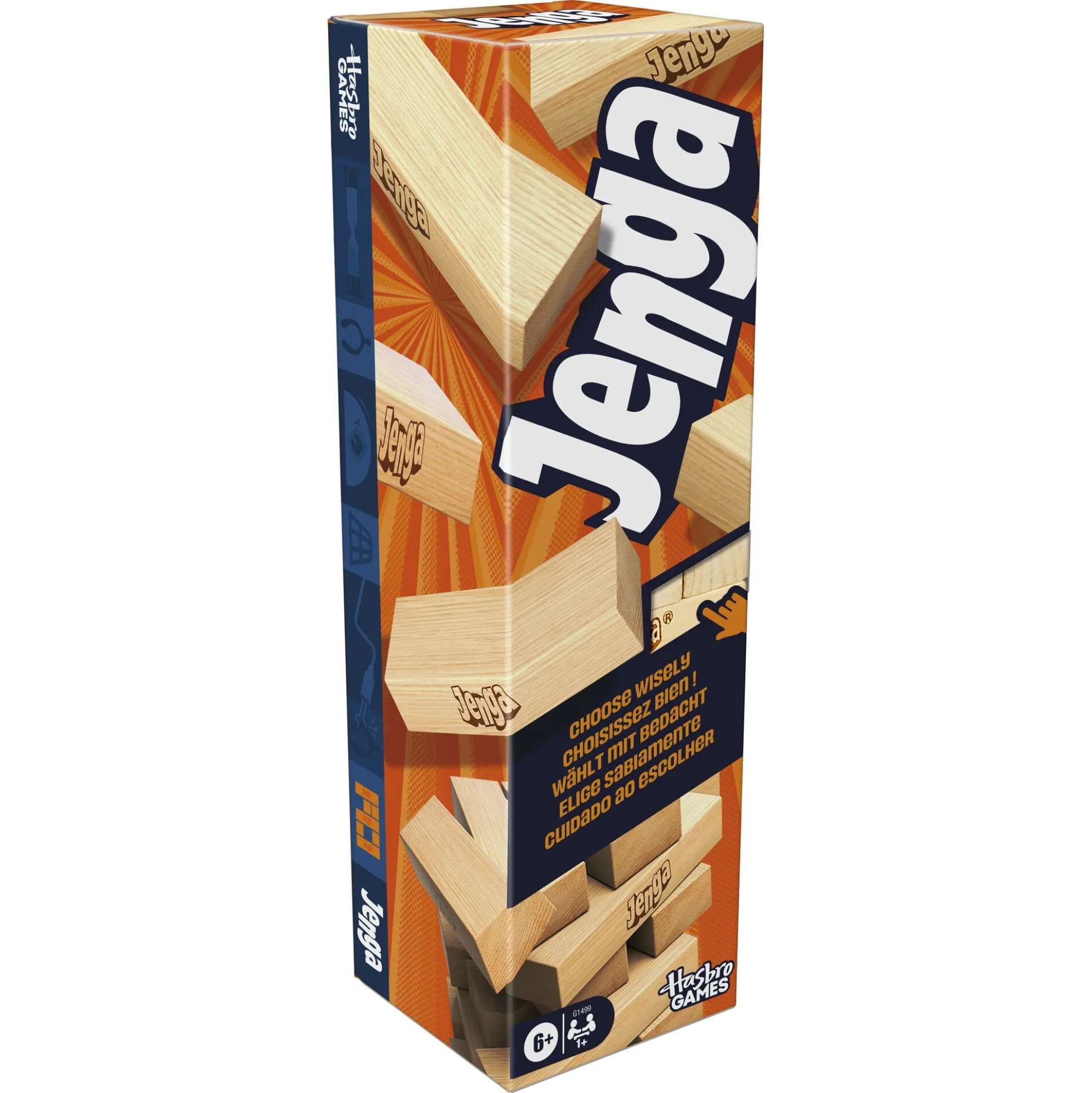 Jenga Classic balancespil med 54 træklodser - 27 cm