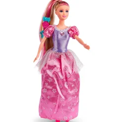 Judith eventyrprinsesse 29 cm - Prinsessedukke med lyserød og lilla kjole