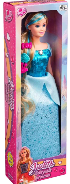 Judith eventyrprinsesse 29 cm - Prinsessedukke med blå kjole