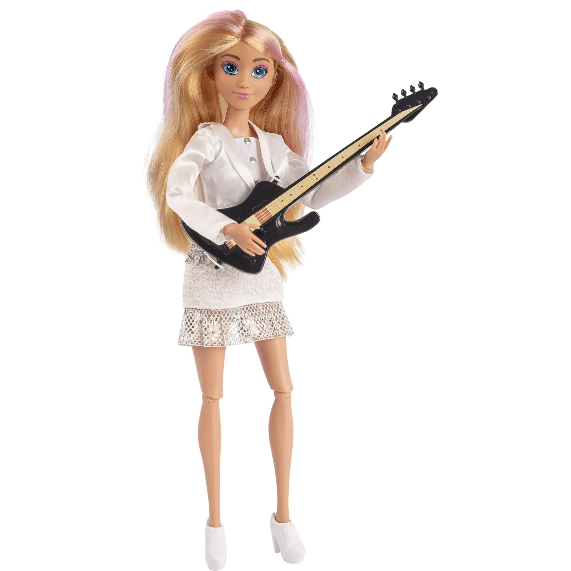 Judith J-Rock rockstardukkesæt med guitarer og mikrofon - 4 dukker - 29 cm