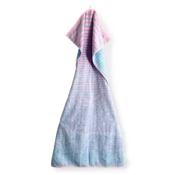 JUNA bambus håndklæde - Bambus/bomuld - Badehåndklæde 70x140 cm - Nuance Blå/rosa