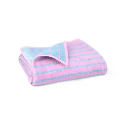 JUNA bambus håndklæde - Bambus/bomuld - Badehåndklæde 70x140 cm - Nuance Blå/rosa
