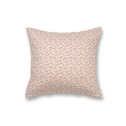 JUNA dobbelt sengetøj 200x220 cm - 100% økologisk bomuldssatin - Pleasantly hvid med rosa blomster