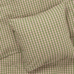 JUNA dobbelt sengetøj 200x220 cm - 100% økologisk bomuld - Bæk&Bølge grøn