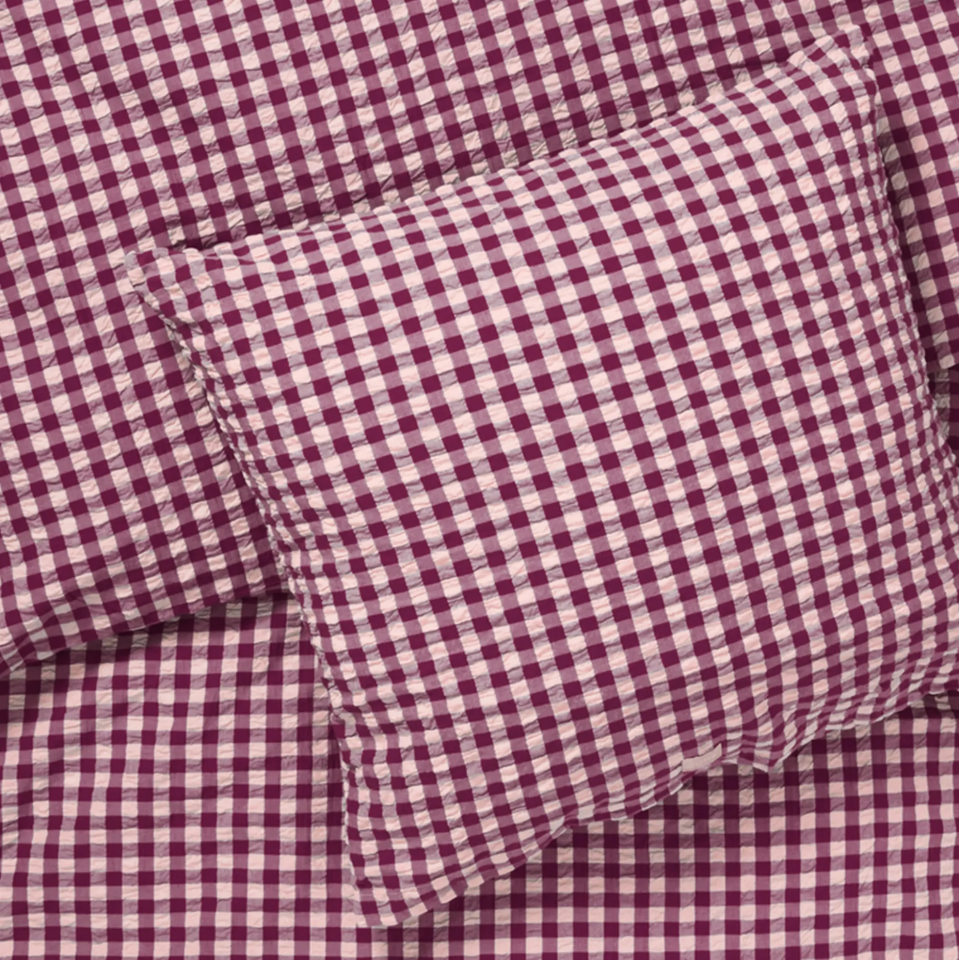 JUNA dobbelt sengetøj 200x220 cm - 100% økologisk bomuld - Bæk&Bølge blomme/rosa