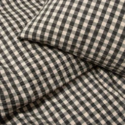 JUNA dobbelt sengetøj 200x220 cm - 100% økologisk bomuld - Bæk&Bølge sort