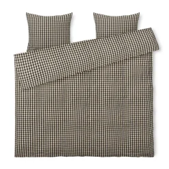 JUNA dobbelt sengetøj 200x220 cm - 100% økologisk bomuld - Bæk&Bølge sort