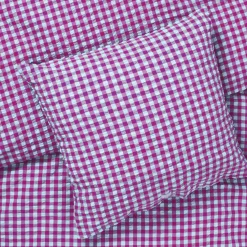 JUNA dobbelt sengetøj 200x220 cm - 100% økologisk bomuld - Bæk&Bølge fuchia