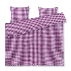 JUNA dobbelt sengetøj 200x220 cm - 100% økologisk bomuld - Bæk&Bølge fuchia