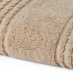 JUNA håndklæde - 100% økologisk bomuld - Badehåndklæde 70x140 cm - Check sand