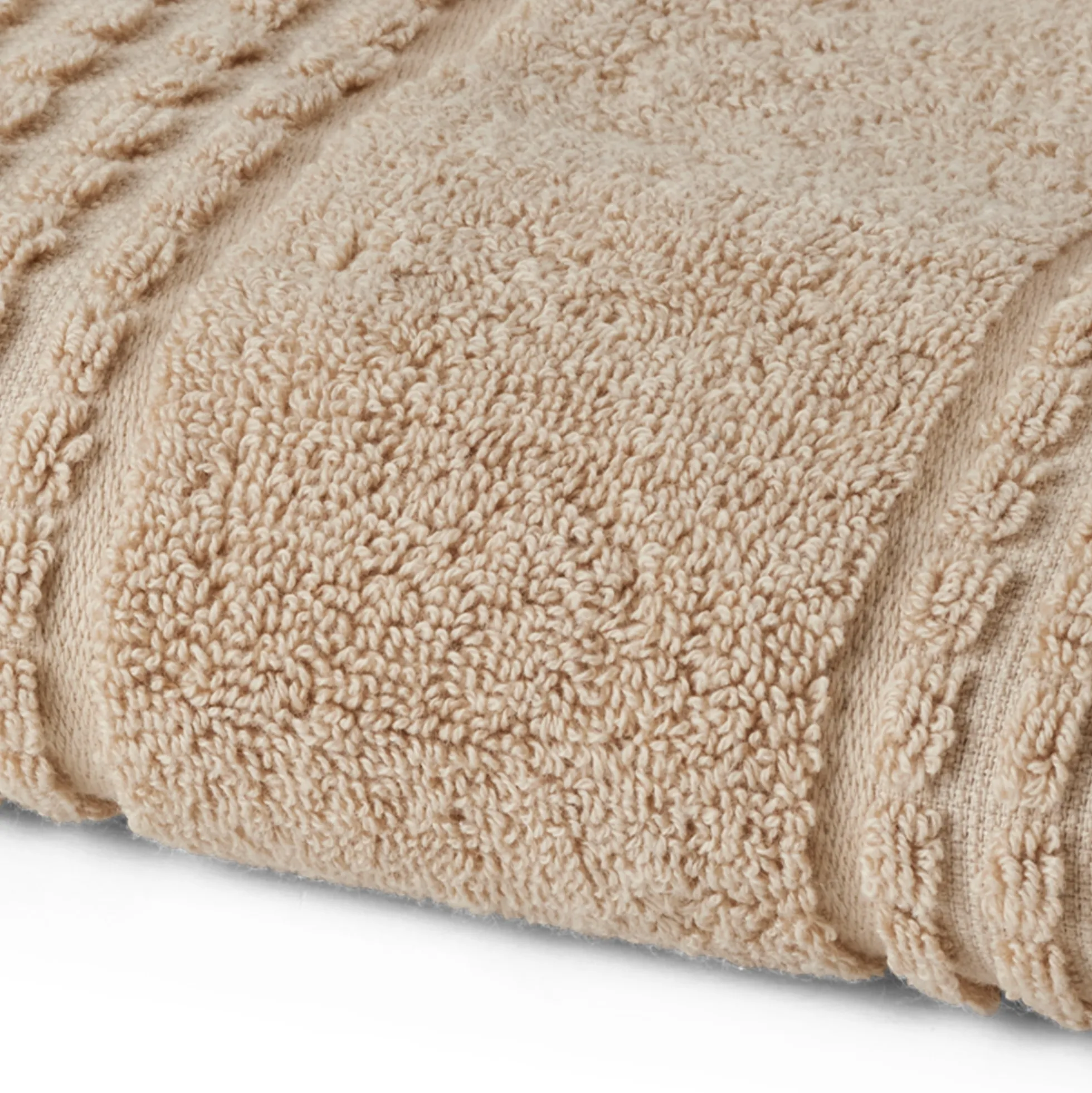 JUNA håndklæde - 100% økologisk bomuld - 50x100 cm - Check sand