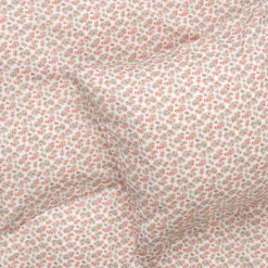 JUNA sengetøj 140x220 cm - 100% økologisk bomuldssatin - Pleasantly hvid med rosa blomster