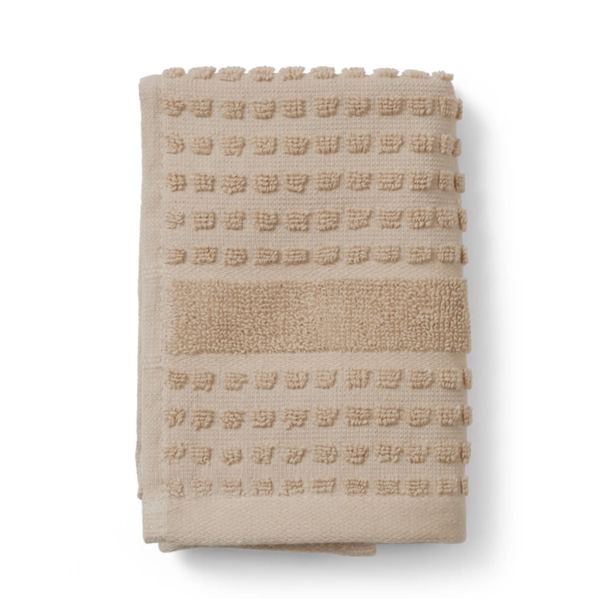 JUNA vaskeklud - 100% økologisk bomuld - 30x30 cm - Check sand