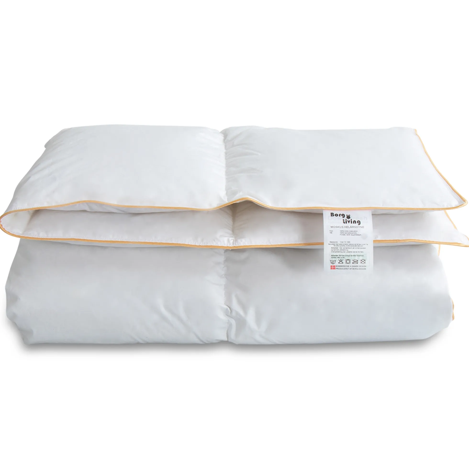 Junior dyne-pude sæt - Helårs moskusdyne - 100x140 cm - Borg Living dundyne sæt