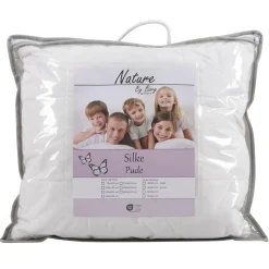 Juniorpude - Silkepude med 100% Blødt bambusvår - 40x45 cm - Kvalitets hovedpude - Nature By Borg