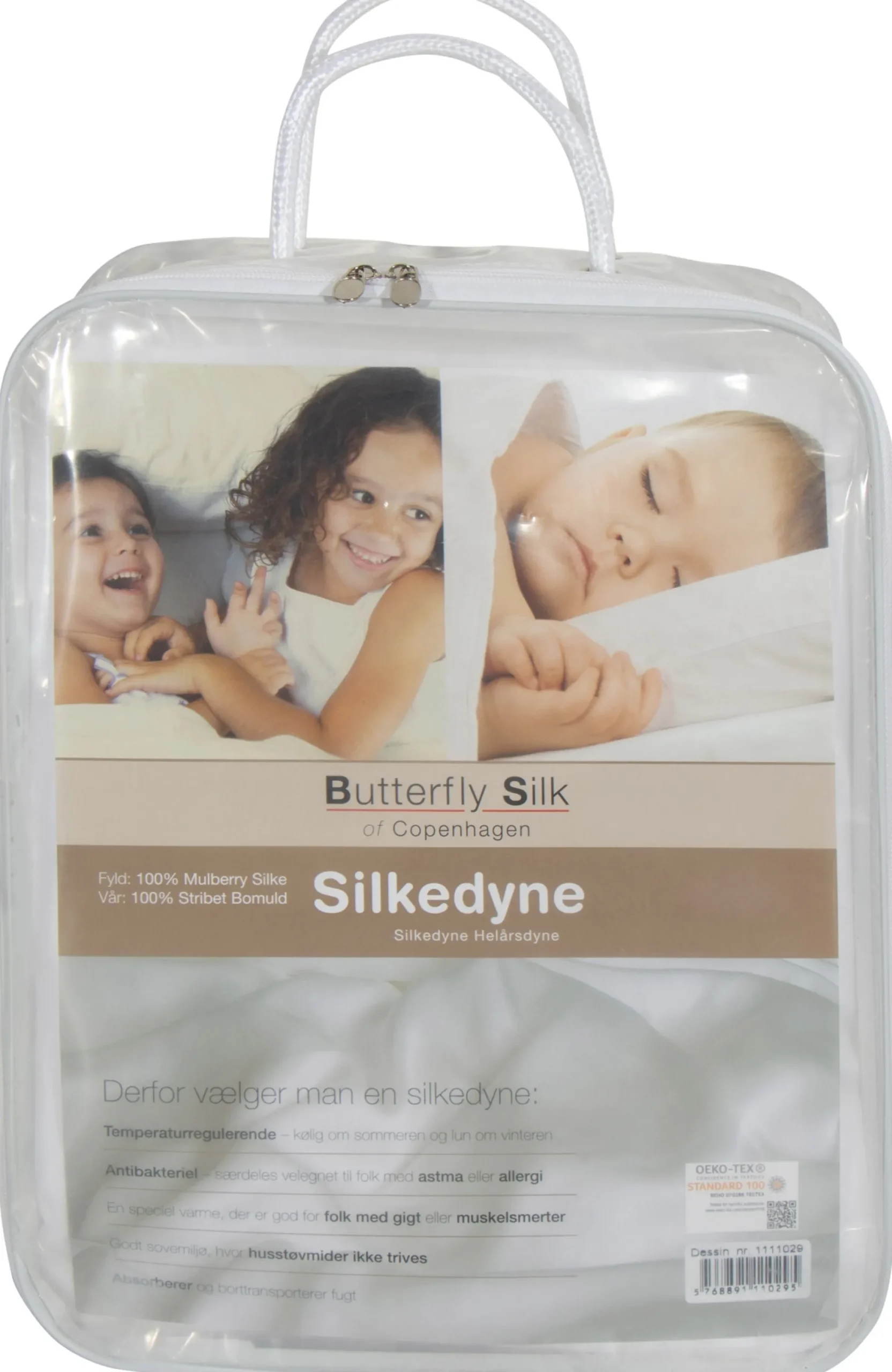 Junior silkedyne - Helårsdyne 100% langfibret silke - 100x140 cm - Butterfly Silk