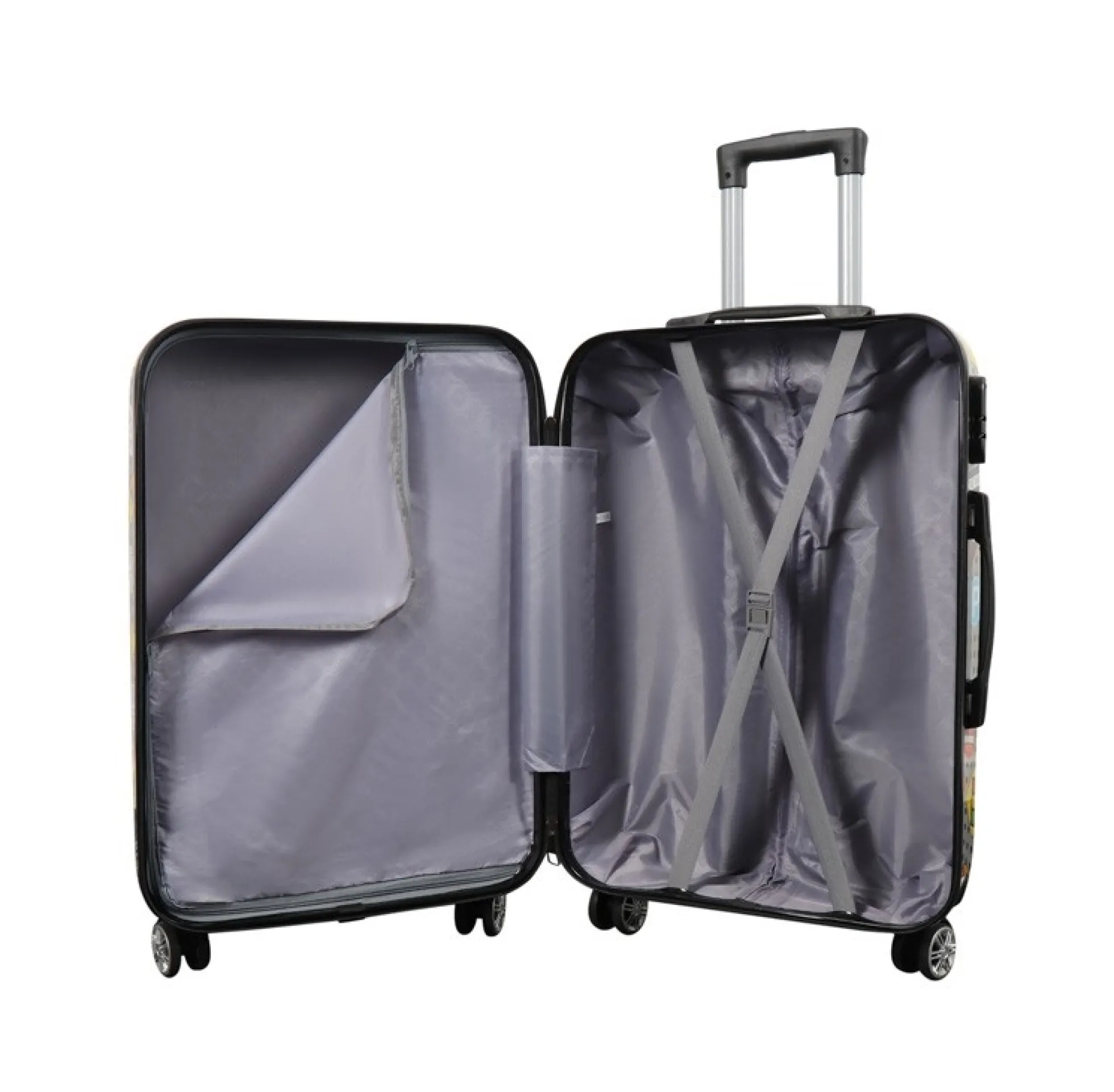 Kabine kuffert - Hardcase letvægt kuffert - Trolley med motiv - New York city - Black