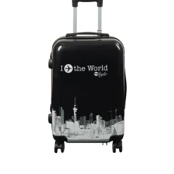 Kabine kuffert - Hardcase letvægt kuffert - Trolley med motiv - New York city - Black