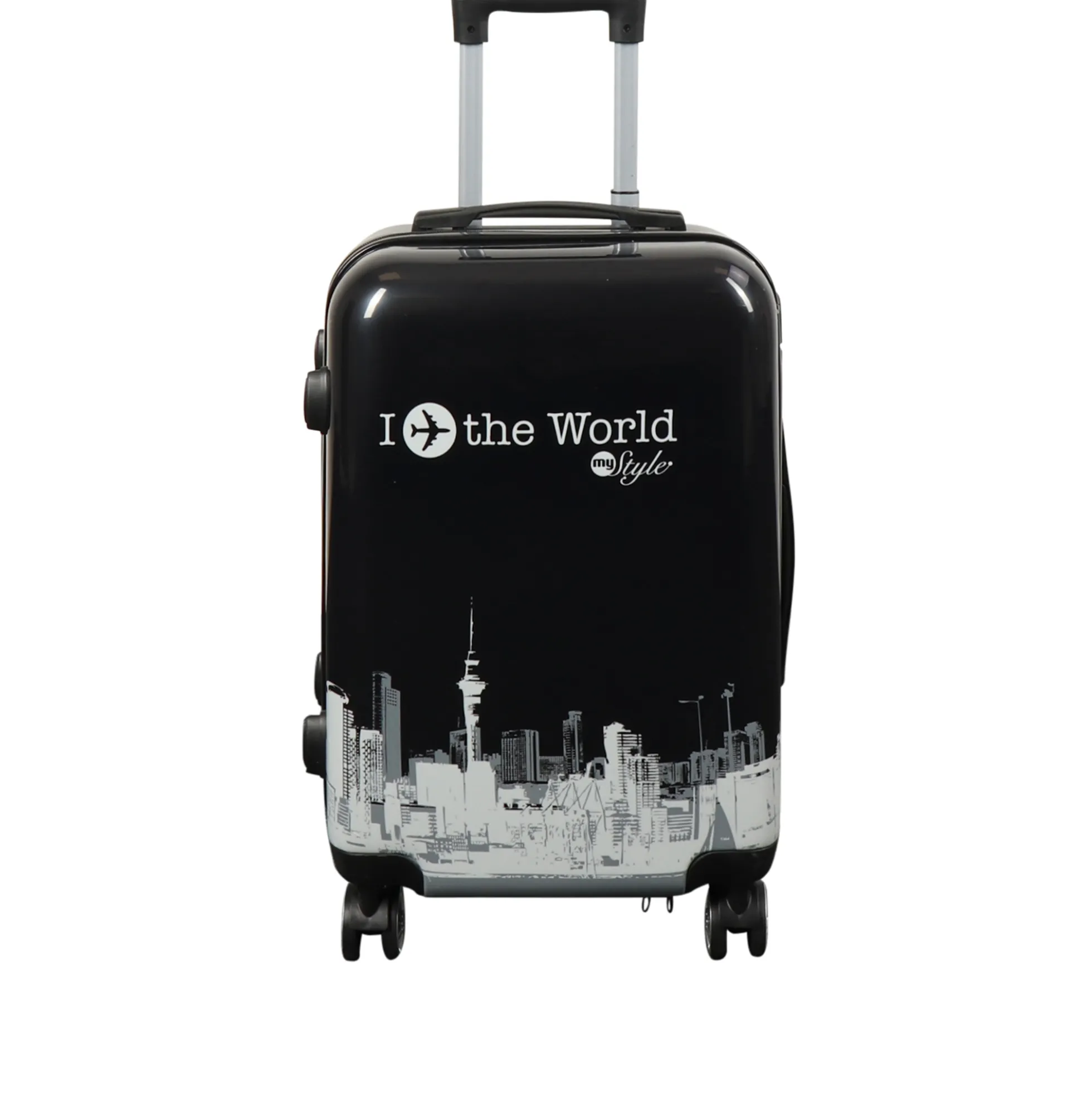 Kabine kuffert - Hardcase letvægt kuffert - Trolley med motiv - New York city - Black
