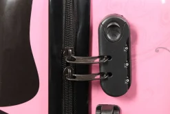 Kabine kuffert - Hardcase letvægt kuffert - Trolley med motiv - Sommerfugl lyserød