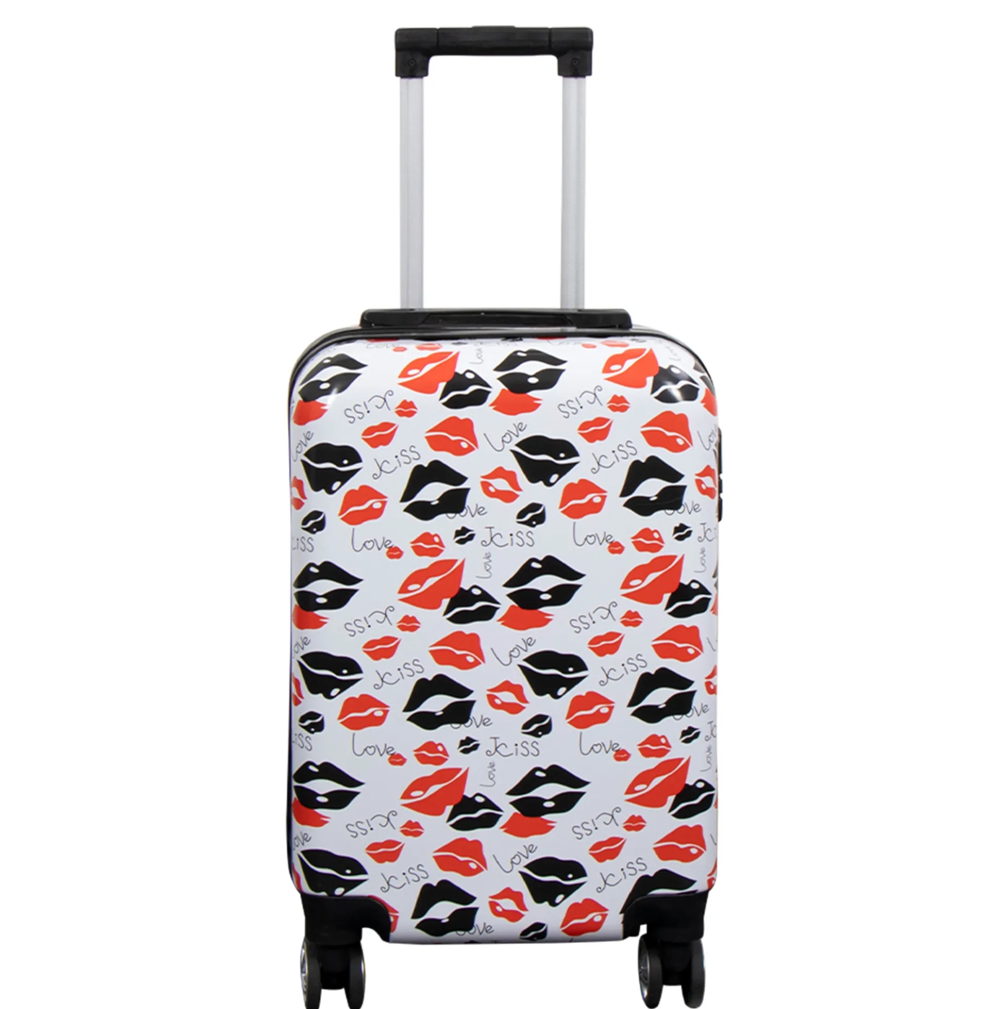 Kabine kuffert - Hardcase letvægt kuffert - Trolley med motiv - Kiss & Love