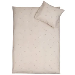 Kanin sengetøj - 100% bomuld - Baby sengetøj 70x100 cm - Beige